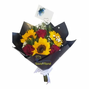 Bouquet de Girasoles y rosas